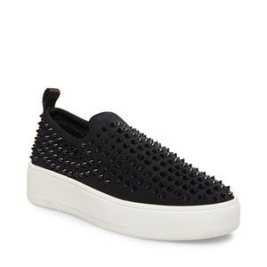 Steve Madden Baxon Black Studs Slip On Sneakers